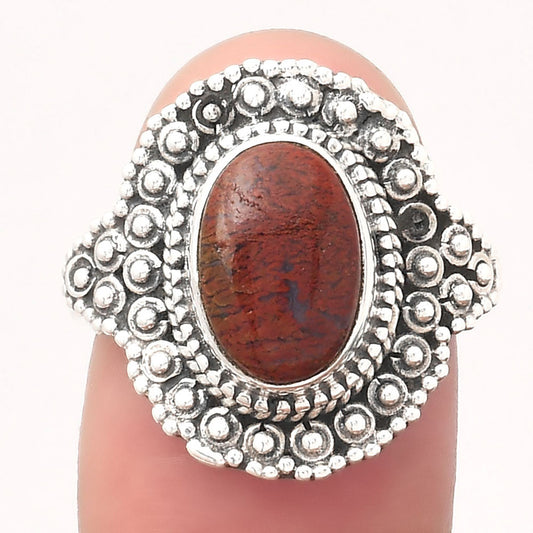 Natural Red Moss Agate Ring size-7 R-1124 SDR245895