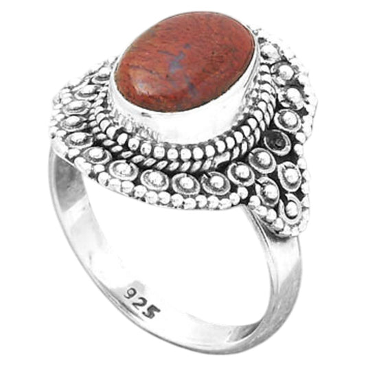 Natural Red Moss Agate Ring size-7 R-1124 SDR245895