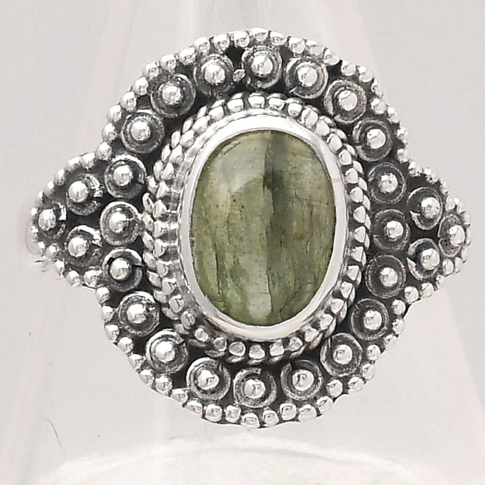 Natural Green Kyanite Cab - India Ring size-7.5 R-1124 SDR245900