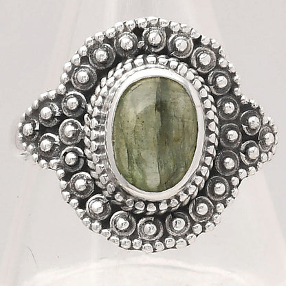 Natural Green Kyanite Cab - India Ring size-7.5 R-1124 SDR245900