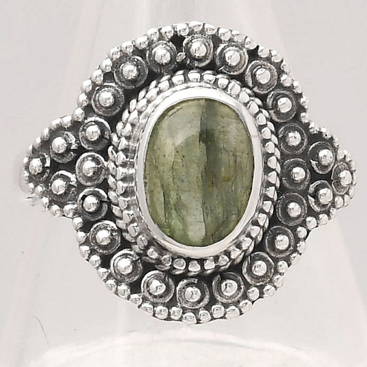 Natural Green Kyanite Cab - India Ring size-7.5 R-1124 SDR245900