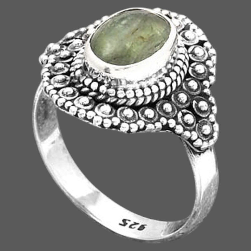 Natural Green Kyanite Cab - India Ring size-7.5 R-1124 SDR245900