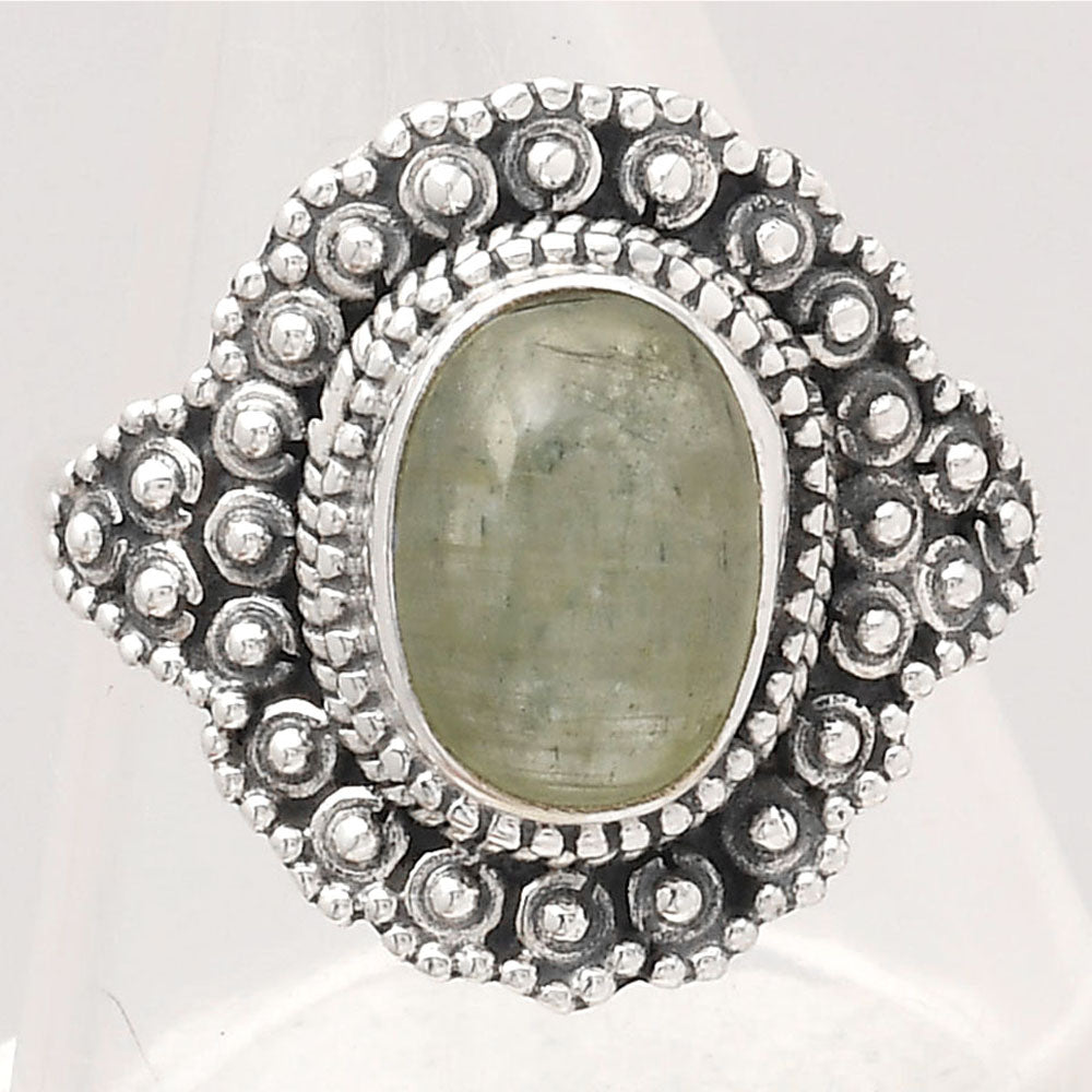 Natural Green Kyanite Cab - India Ring size-7.5 R-1124 SDR245901