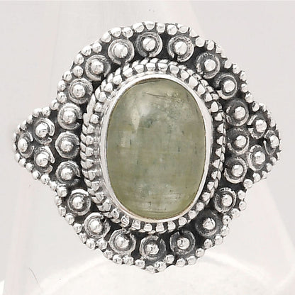 Natural Green Kyanite Cab - India Ring size-7.5 R-1124 SDR245901