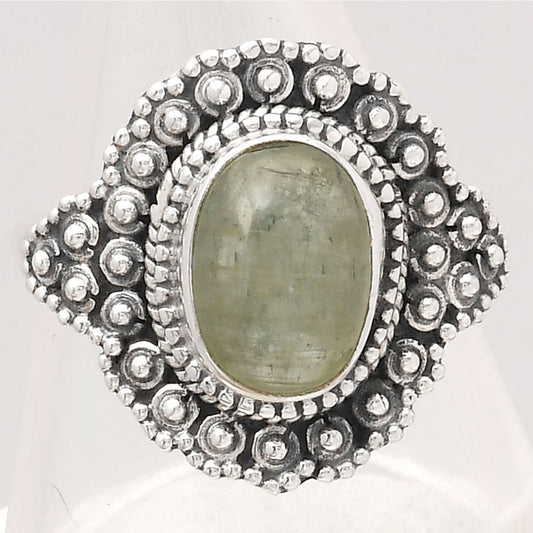 Natural Green Kyanite Cab - India Ring size-7.5 R-1124 SDR245901