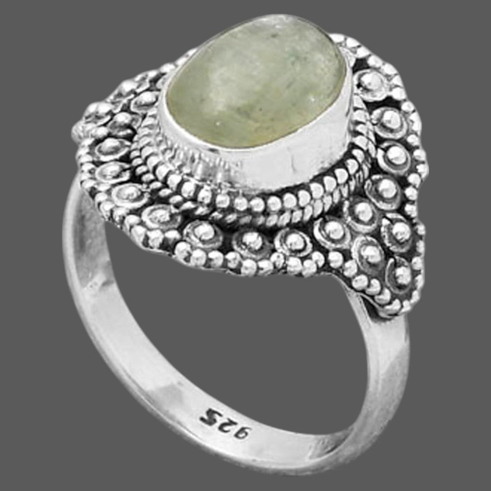 Natural Green Kyanite Cab - India Ring size-7.5 R-1124 SDR245901