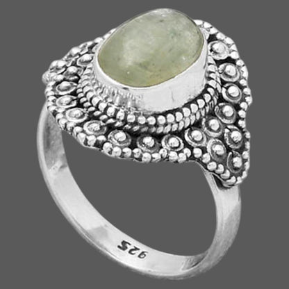 Natural Green Kyanite Cab - India Ring size-7.5 R-1124 SDR245901