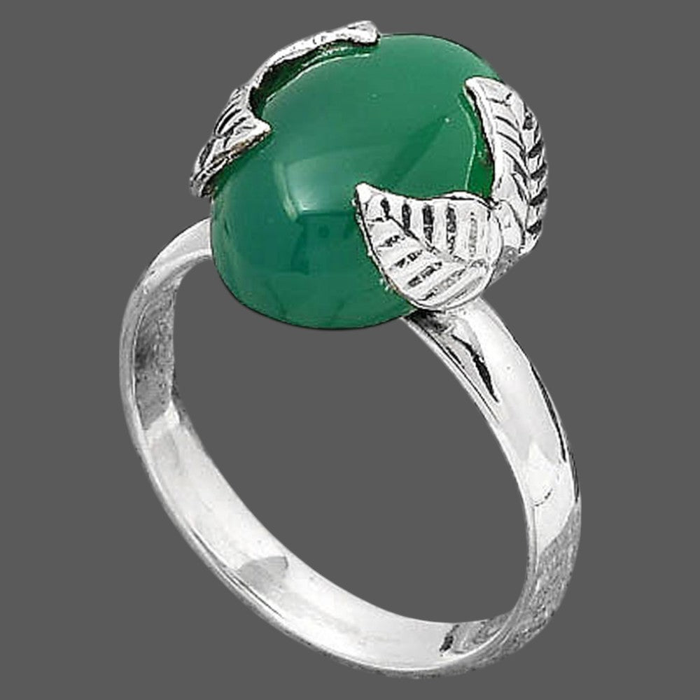 Natural Green Onyx Ring size-7.5 R-1354 SDR245911