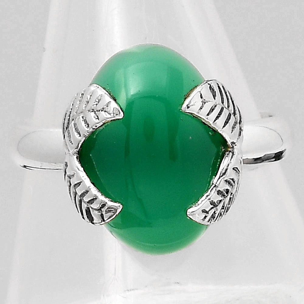 Natural Green Onyx Ring size-7.5 R-1354 SDR245912