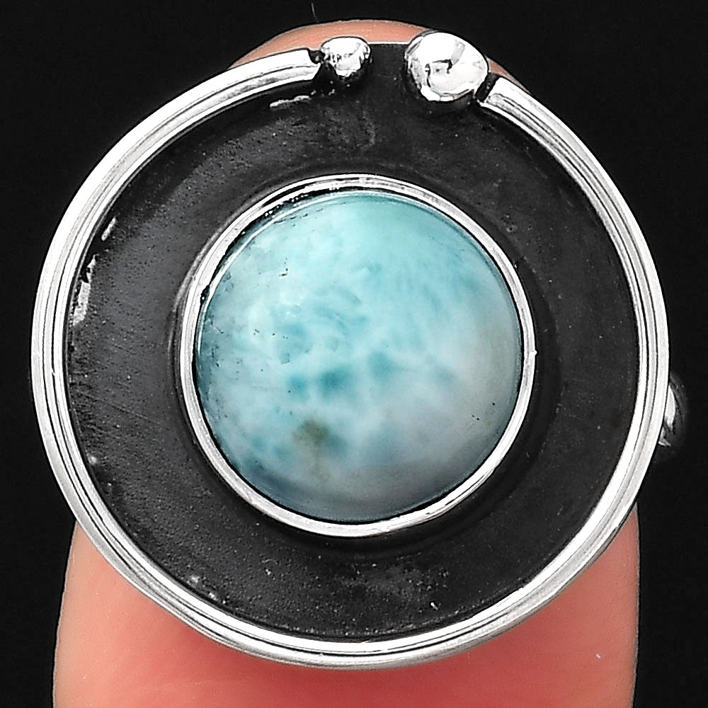 Natural Larimar (Dominican Republic) Ring size-7 R-1168 SDR245914