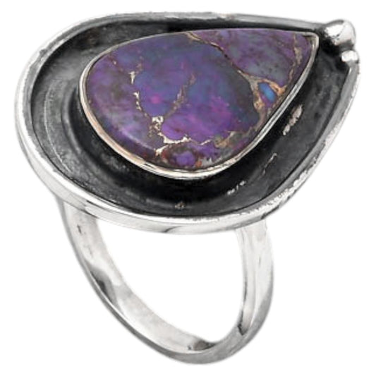 Copper Purple Turquoise - Arizona Ring size-7 R-1168 SDR245930