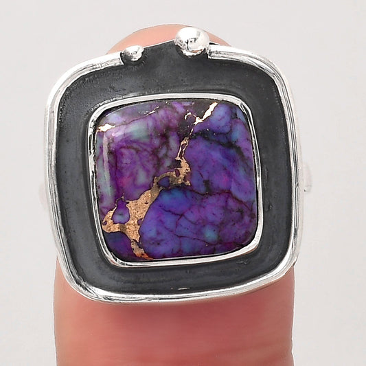 Copper Purple Turquoise - Arizona Ring size-7 R-1168 SDR245935