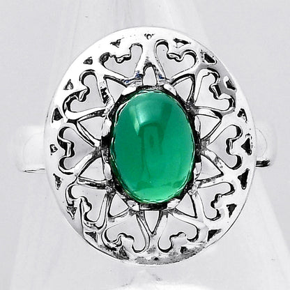 Natural Green Onyx Ring size-8 R-1571 SDR245941