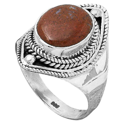 Natural Red Moss Agate Ring size-9 R-1258 SDR245945