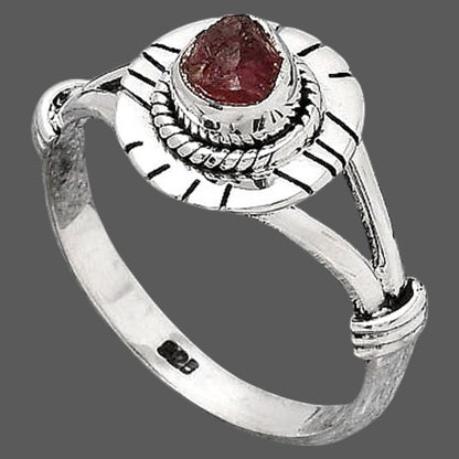 Natural Pink Tourmaline Rough Ring size-8 R-1533 SDR245988