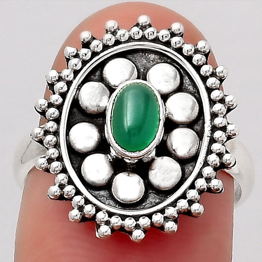 Natural Green Onyx Ring size-7 R-1273 SDR245991