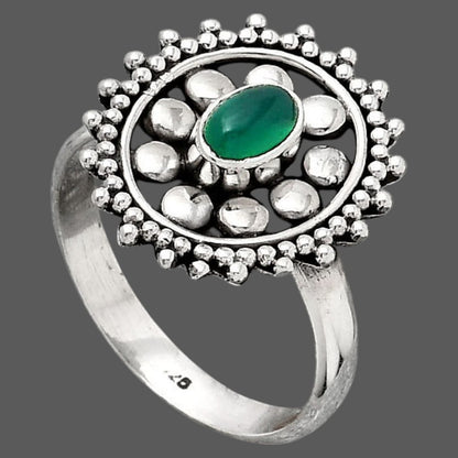 Natural Green Onyx Ring size-7 R-1273 SDR245991