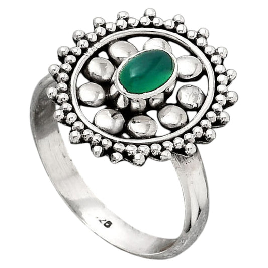 Natural Green Onyx Ring size-7 R-1273 SDR245991