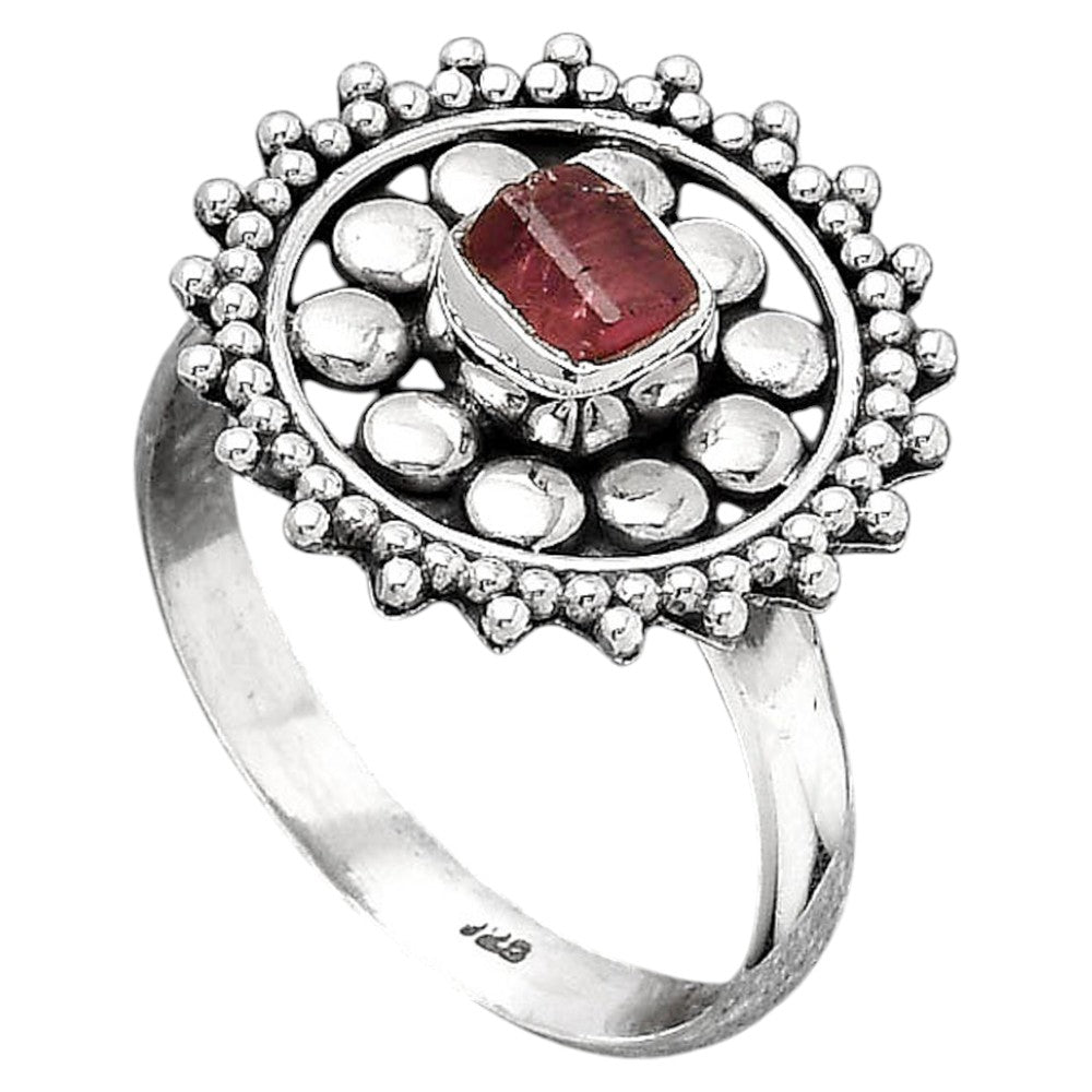 Natural Pink Tourmaline Rough Ring size-8.5 R-1273 SDR245994