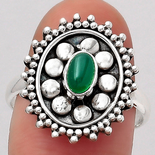 Natural Green Onyx Ring size-8 R-1273 SDR245998