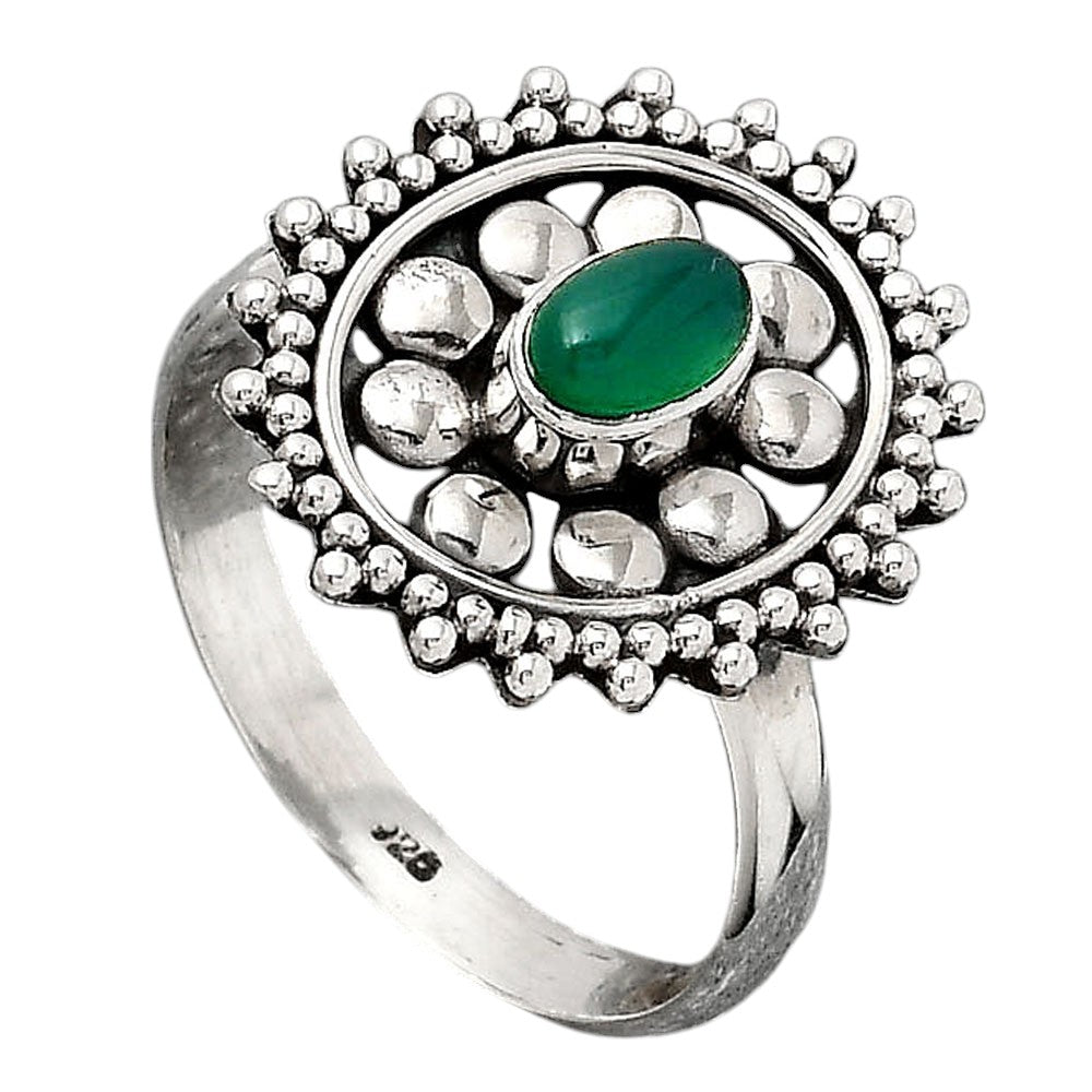 Natural Green Onyx Ring size-8 R-1273 SDR245998