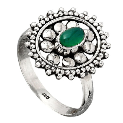 Natural Green Onyx Ring size-8 R-1273 SDR245998