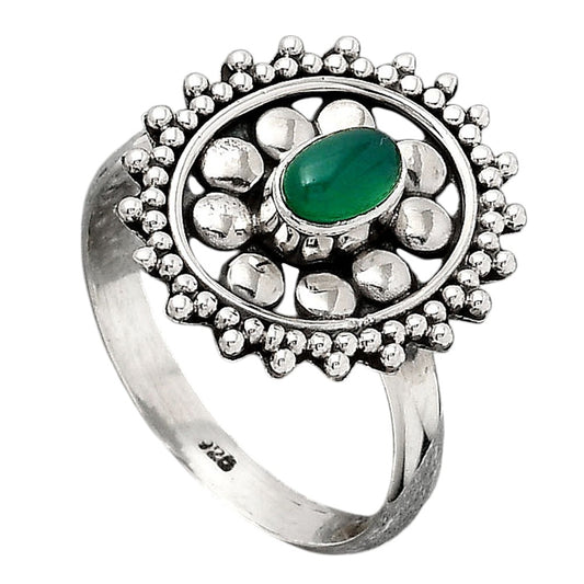 Natural Green Onyx Ring size-8 R-1273 SDR245998