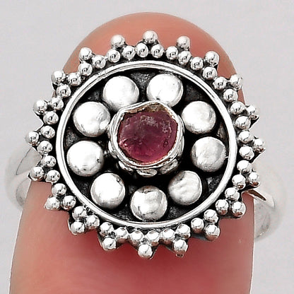 Natural Pink Tourmaline Rough Ring size-8 R-1273 SDR246000