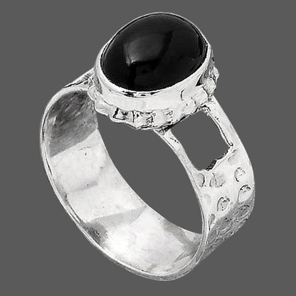 Natural Black Onyx - Brazil Ring size-7 R-1545 SDR246007