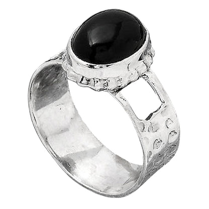Natural Black Onyx - Brazil Ring size-7 R-1545 SDR246007