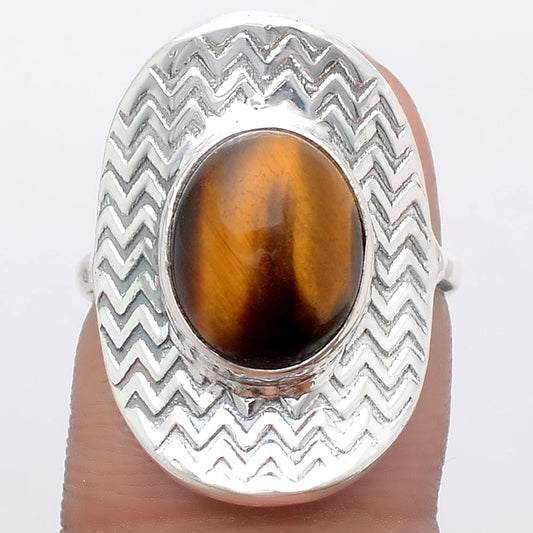 Natural Tiger Eye - Africa Ring size-7 R-1376 SDR246022