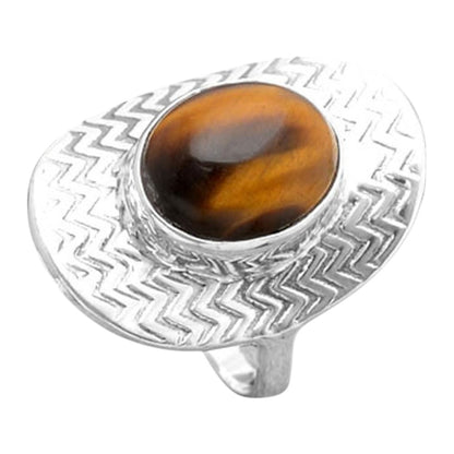 Natural Tiger Eye - Africa Ring size-7 R-1376 SDR246022