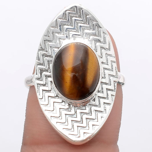 Natural Tiger Eye - Africa Ring size-8 R-1376 SDR246024