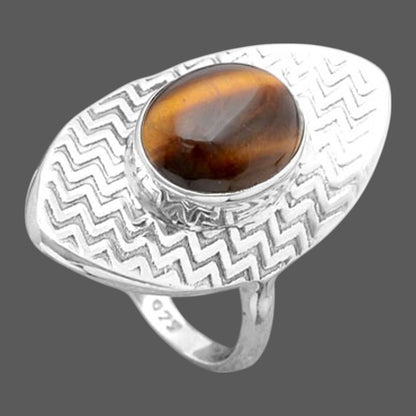 Natural Tiger Eye - Africa Ring size-8 R-1376 SDR246024