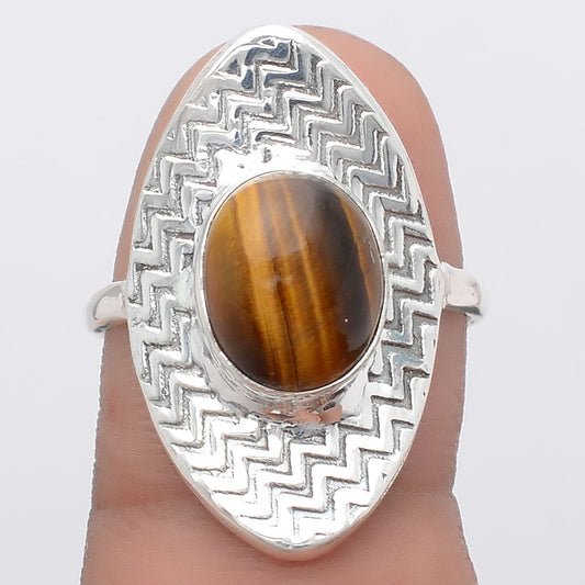 Natural Tiger Eye - Africa Ring size-9 R-1376 SDR246029