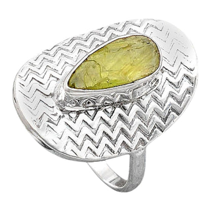 Natural Green Kyanite Rough - India Ring size-8 R-1376 SDR246044