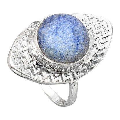 Natural Dumortierite Quartz Ring size-8 R-1376 SDR246046