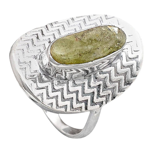 Natural Green Kyanite Rough - India Ring size-8 R-1376 SDR246049