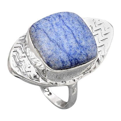 Natural Dumortierite Quartz Ring size-7 R-1376 SDR246050