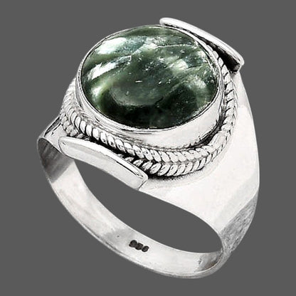 Natural Russian Seraphinite Ring size-8.5 R-1397 SDR246057