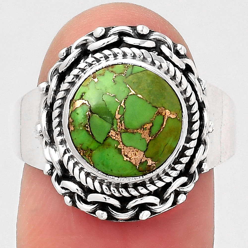 Copper Green Turquoise - Arizona Ring size-8.5 R-1667 SDR246064