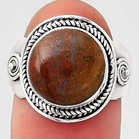 Natural Red Moss Agate Ring size-8 R-1398 SDR246070