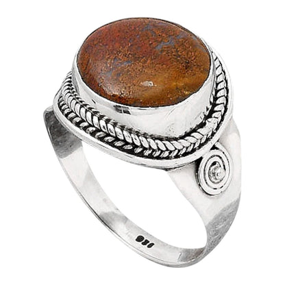 Natural Red Moss Agate Ring size-8 R-1398 SDR246070