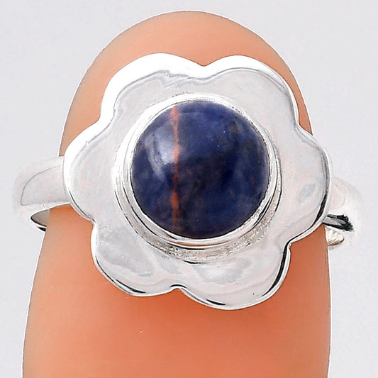 Natural Sodalite Ring size-7.5 R-1087 SDR246081