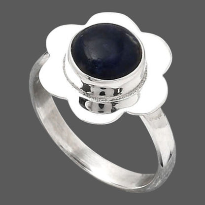 Natural Sodalite Ring size-8 R-1087 SDR246082