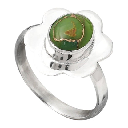 Copper Green Turquoise - Arizona Ring size-8 R-1087 SDR246086
