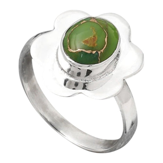 Copper Green Turquoise - Arizona Ring size-8 R-1087 SDR246086
