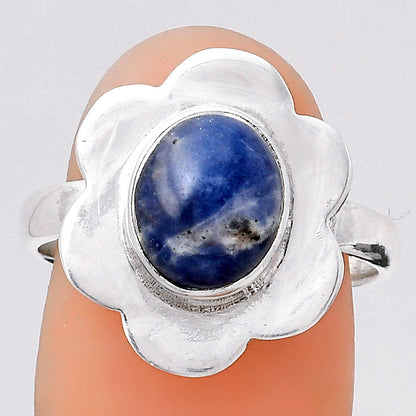 Natural Sodalite Ring size-8 R-1087 SDR246087