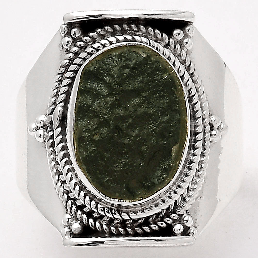 Natural Tektite Rough - Greek Ring size-7.5 R-1397 SDR246094