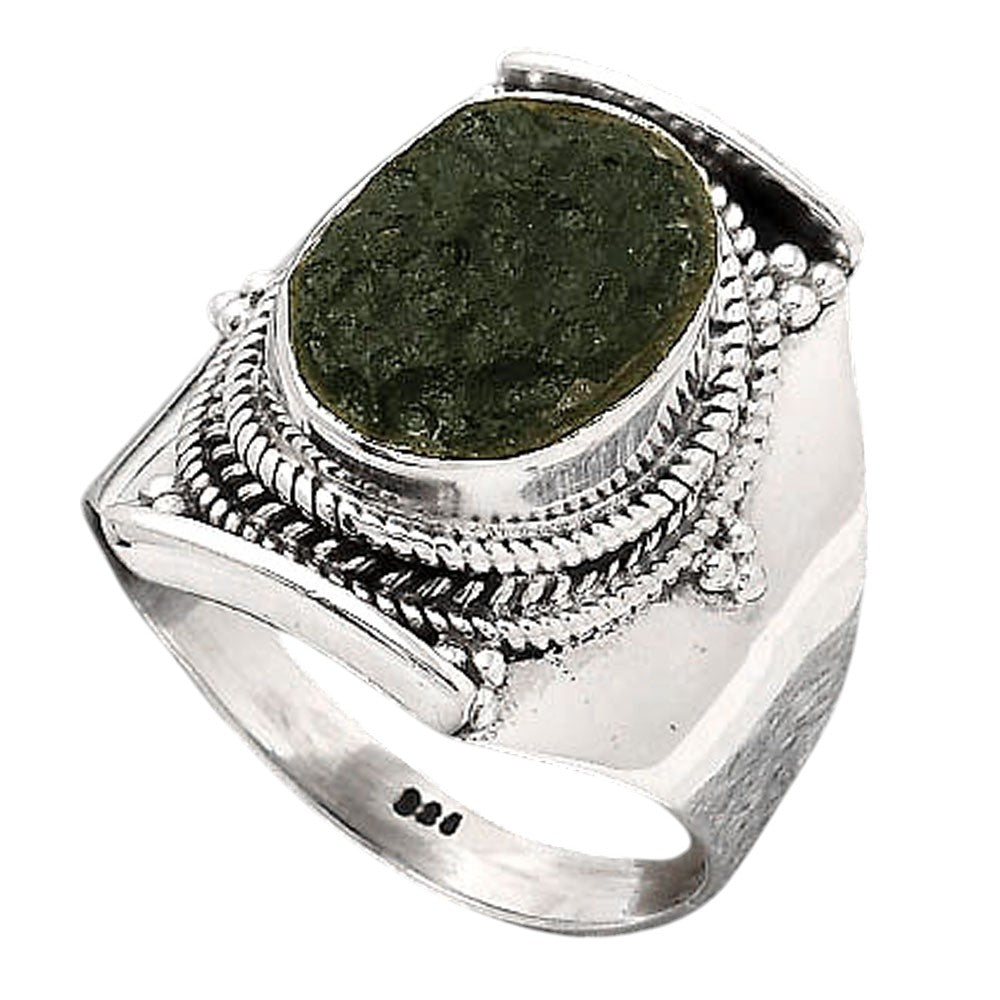 Natural Tektite Rough - Greek Ring size-7.5 R-1397 SDR246094